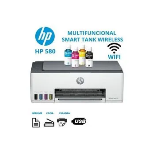 Impresora Multifuncional con tanque de tinta HP 480, Imprime/Escáner/Copia/Wifi USB